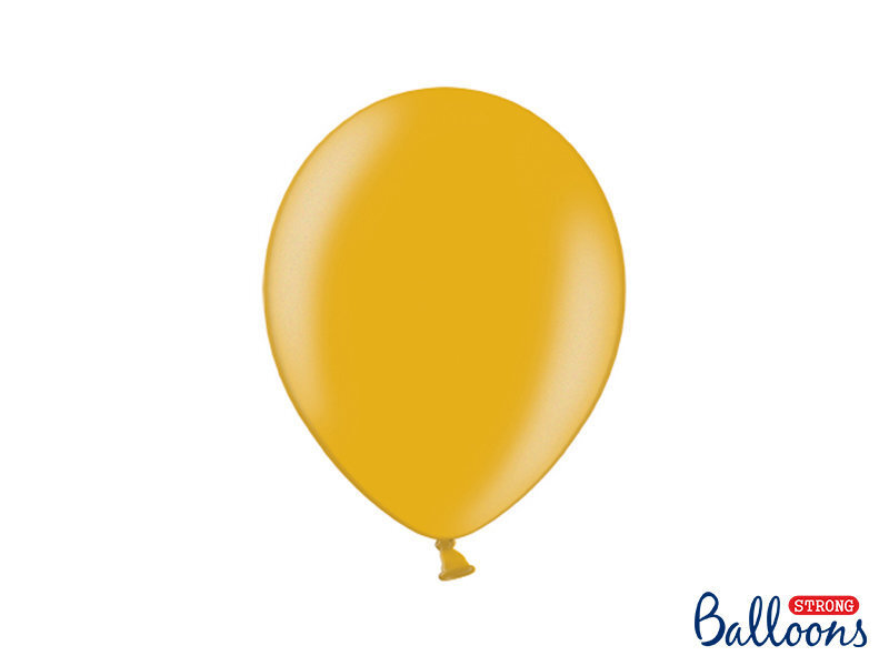 Stiprūs balionai 27 cm, auksiniai, 100 vnt.