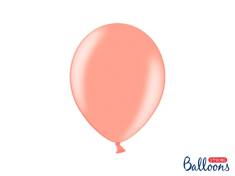 Stiprūs balionai 27 cm, auskiniai/rožiniai, 10 vnt.