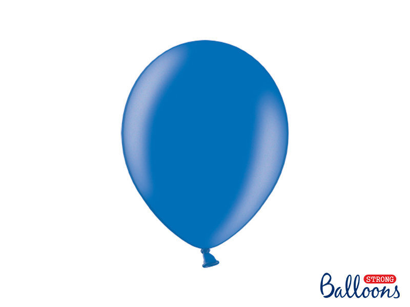 Stiprūs balionai 27 cm Metallic, mėlyni, 100 vnt.