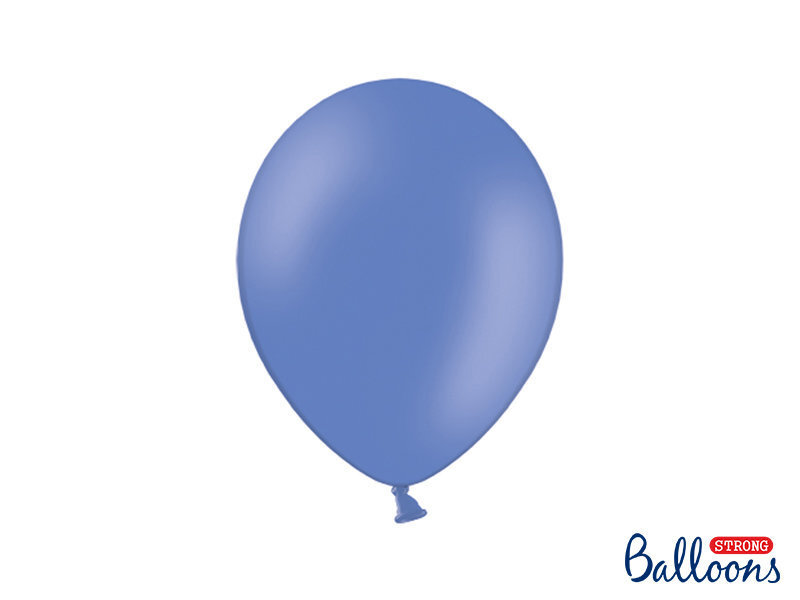 Stiprūs balionai 27 cm Pastel, mėlyni, 10 vnt.