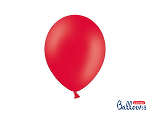 Stiprūs balionai 27 cm Pastel Poppy, raudoni, 10 vnt. kaina ir informacija | Balionai | pigu.lt