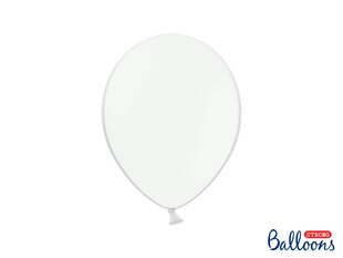 Stiprūs balionai 27 cm Pastel, balti, 100 vnt. kaina ir informacija | Balionai | pigu.lt