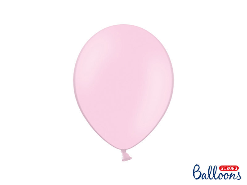 Stiprūs balionai 27 cm Pastel Baby, rožiniai, 100 vnt.
