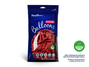 Stiprūs balionai 30 cm Pastel Poppy, raudoni, 50 vnt. kaina ir informacija | Balionai | pigu.lt