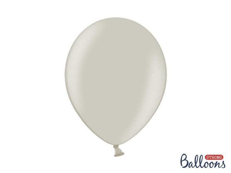 Stiprūs balionai 30 cm Pastel Warm, pilki, 100 vnt. kaina ir informacija | Balionai | pigu.lt