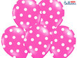 Balionai 30 cm Dots Pastel Hot, rožiniai, 6 vnt.