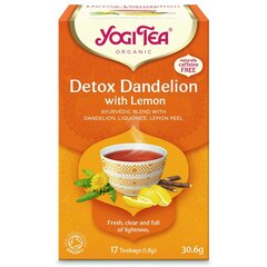 Yogi Tea Detox With Lemon kiaulpienių arbata su citrina, 17x1.7 g kaina ir informacija | Arbata | pigu.lt