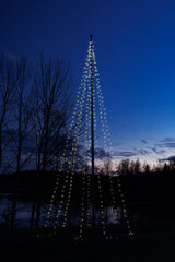 Finnlumor kalėdinė girlianda, 400 LED vėliavos stiebui kaina ir informacija | Finnlumor kalėdinė girlianda, 400 LED vėliavos stiebui | pigu.lt