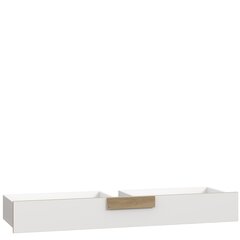 Patalynės dėžė lovai Forte Arkina, ąžuolo spalvos/balta kaina ir informacija | Stalčiai, patalynės dėžės | pigu.lt