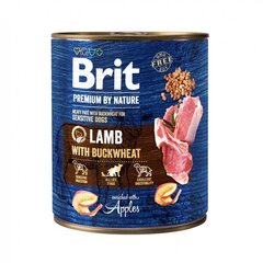 Brit Premium by Nature konservai šunims Lamb with Buckwheat 800g kaina ir informacija | Konservai šunims | pigu.lt