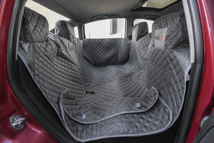 Hobbydog automobilio sėdynių užtiesalas su šonais ir velcro juosta, pilkas, 190x140 cm kaina ir informacija | Kelioniniai reikmenys | pigu.lt