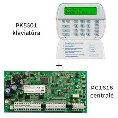 Centralė PC1616 + Klaviatūra PK5501 kaina ir informacija | Apsaugos sistemos, valdikliai | pigu.lt
