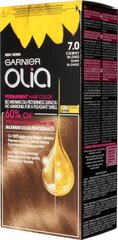 Aliejaus pagrindo ilgalaikiai plaukų dažai be amoniako Garnier Olia 7.0 Dark Blonde kaina ir informacija | Plaukų dažai | pigu.lt