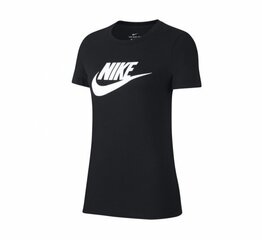 Marškinėliai moterims Nike Sportswear Essential, juodi kaina ir informacija | Sportinė apranga moterims | pigu.lt