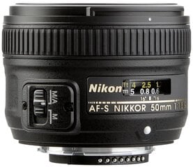Nikon AF-S NIKKOR 50 mm f/1.8G kaina ir informacija | Objektyvai | pigu.lt
