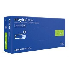 Vienkartinės nitrilinės pirštinės NITRYLEX BASIC, S dydis, 100 vnt kaina ir informacija | Pirmoji pagalba | pigu.lt