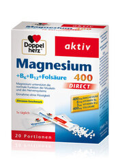 Maisto papildas Doppelherz Magnesium 400 Direct, burnoje tirpios granulės, 20 pakelių kaina ir informacija | Vitaminai, maisto papildai, preparatai gerai savijautai | pigu.lt