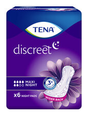 Paketai TENA Discreet Maxi Night, 6 vnt. kaina ir informacija | Tamponai, higieniniai paketai, įklotai | pigu.lt