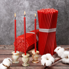 Церковные свечи Дивеево «Красные» 2кг N100, 500шт. цена и информация | Церковные свечи, подсвечники | pigu.lt