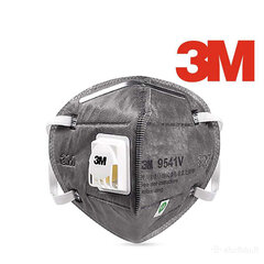 Respiratorius 3M 9541V FFP2 su anglies filtru 5 vnt kaina ir informacija | Galvos apsauga | pigu.lt