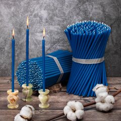 Церковные свечи Дивеево «Синие» N40, 200шт., 2кг цена и информация | Церковные свечи, подсвечники | pigu.lt