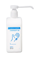 Rankų dezinfekavimo priemonė Chemi-Pharm Chemisept 80, 500 ml kaina ir informacija | Pirmoji pagalba | pigu.lt