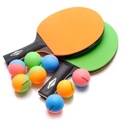Stalo teniso rinkinys Meteor Rainbow 2 raketės, 8 kamuoliukai kaina ir informacija | Stalo teniso raketės, dėklai ir rinkiniai | pigu.lt