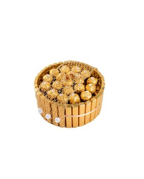 Tortas iš saldainių Auksinis linkėjimas Skanios gėlės kaina ir informacija | Saldumynai | pigu.lt