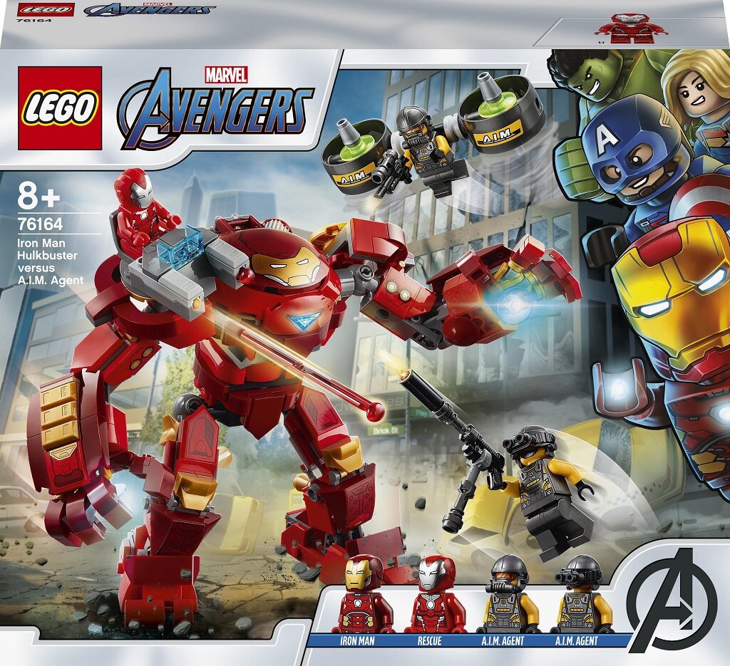 76164 Lego Marvel Avengers Movie 4 Gelezinio Zmogaus Hulkbuster Pries A I M Agenta Kaina Pigu Lt