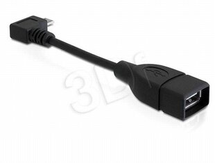 Delock kabelis micro USB - USB 2.0 OTG kampinis kaina ir informacija | Kabeliai ir laidai | pigu.lt