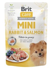 Brit Care Mini konservai šunims su triušienos ir lašišos filė padaže 85g kaina ir informacija | Konservai šunims | pigu.lt