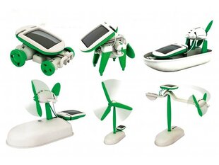 Конструктор-робот с солнечной батареей 6 в 1 12117 цена и информация | Развивающая игра «Фигуры со шнуровкой» | pigu.lt
