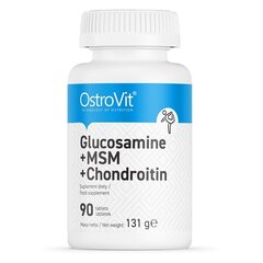 Maisto papildas OstroVit Glucosamine + MSM + Chondroitin, 90 tablečių kaina ir informacija | Vitaminai, maisto papildai, preparatai gerai savijautai | pigu.lt