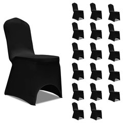 Kėdžių užvalkalai, 18vnt., juodi kaina ir informacija | Baldų užvalkalai | pigu.lt