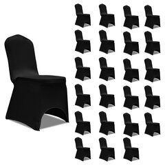 Kėdžių užvalkalai, 24vnt., juodi kaina ir informacija | Baldų užvalkalai | pigu.lt