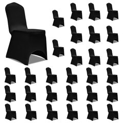 Kėdžių užvalkalai, 30vnt., juodi kaina ir informacija | Baldų užvalkalai | pigu.lt