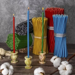 Разноцветные свечи «Дивеево» 16см, 100шт. цена и информация | Церковные свечи, подсвечники | pigu.lt