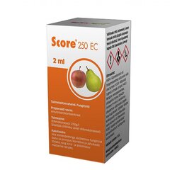 Фунгицид SCORE 250 EC, против грибковых заболеваний, 2 мл цена и информация | Средства по уходу за растениями | pigu.lt