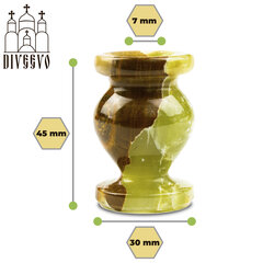 Onikso žvakidė "Diveevo", 4.5cm kaina ir informacija | Bažnytiniai reikmenys | pigu.lt