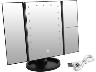 Косметическое зеркало с подсветкой 22LED 2x3x7870 цена и информация | Зеркала | pigu.lt