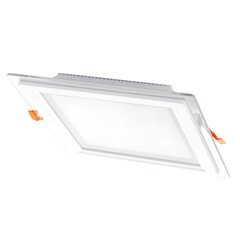 Lavireda kvadratinis LED šviestuvas su stiklu Modoled 18W kaina ir informacija | Įmontuojami šviestuvai, LED panelės | pigu.lt