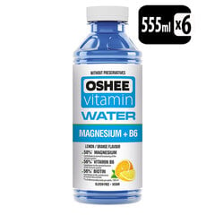 Витаминизированная вода OSHEE с магнием + витамин B6, 555 мл x 6 шт цена и информация | Прохладительные напитки | pigu.lt