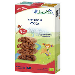 „Kakaviniai" ekologiški sausainiai Fleur Alpine, nuo 9 mėn., 150 g kaina ir informacija | Užkandžiai, gėrimai vaikams | pigu.lt