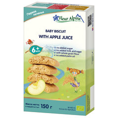 „Pirmieji su obuolių sultimis" ekologiški sausainiai Fleur Alpine, nuo 6 mėn., 150 g kaina ir informacija | Užkandžiai, gėrimai vaikams | pigu.lt