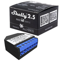 Išmanioji 2 kanalų Wi-Fi relė Shelly 2.5 kaina ir informacija | Apsaugos sistemos, valdikliai | pigu.lt