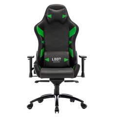 Игровое кресло L33T Gaming Elite V4, черное/зеленое цена и информация | Офисные кресла | pigu.lt