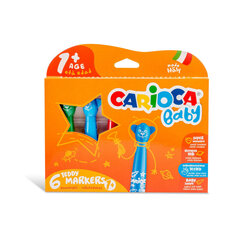 Flomasteriai mažyliams Carioca Baby Teddy Markers 1+, 6 spalvų kaina ir informacija | Flomasteriai mažyliams Carioca Baby Teddy Markers 1+, 6 spalvų | pigu.lt