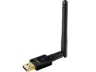 EDUP EP - AC1607 Dual Band 600 Mbps USB WiFi Adapter 2.4GHz / 5.8GHz / 802.11AC / With External Antenna - Black kaina ir informacija | Adapteriai, USB šakotuvai | pigu.lt