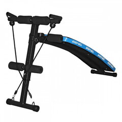 Мульти-функциональная скамейка с тросами на ручках SportVida Super-Comfort Gym и Фитнес, черная цена и информация | Тренировочные скамьи | pigu.lt