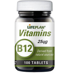 Maisto papildas Lifeplan Vitaminas B12, 100 tablečių kaina ir informacija | Vitaminai, maisto papildai, preparatai gerai savijautai | pigu.lt